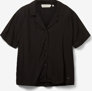 TOM TAILOR DENIM Blouse in Black: front