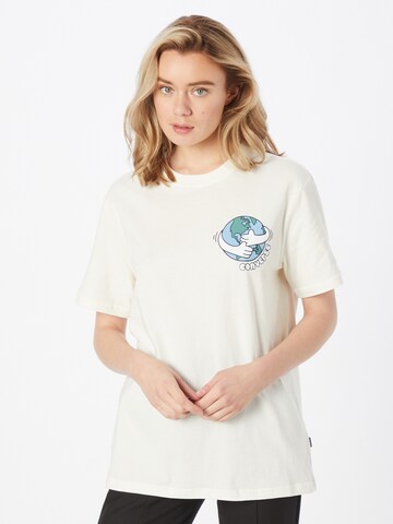 CONVERSE Shirt 'LOVE YOUR MOTHER' in White: front