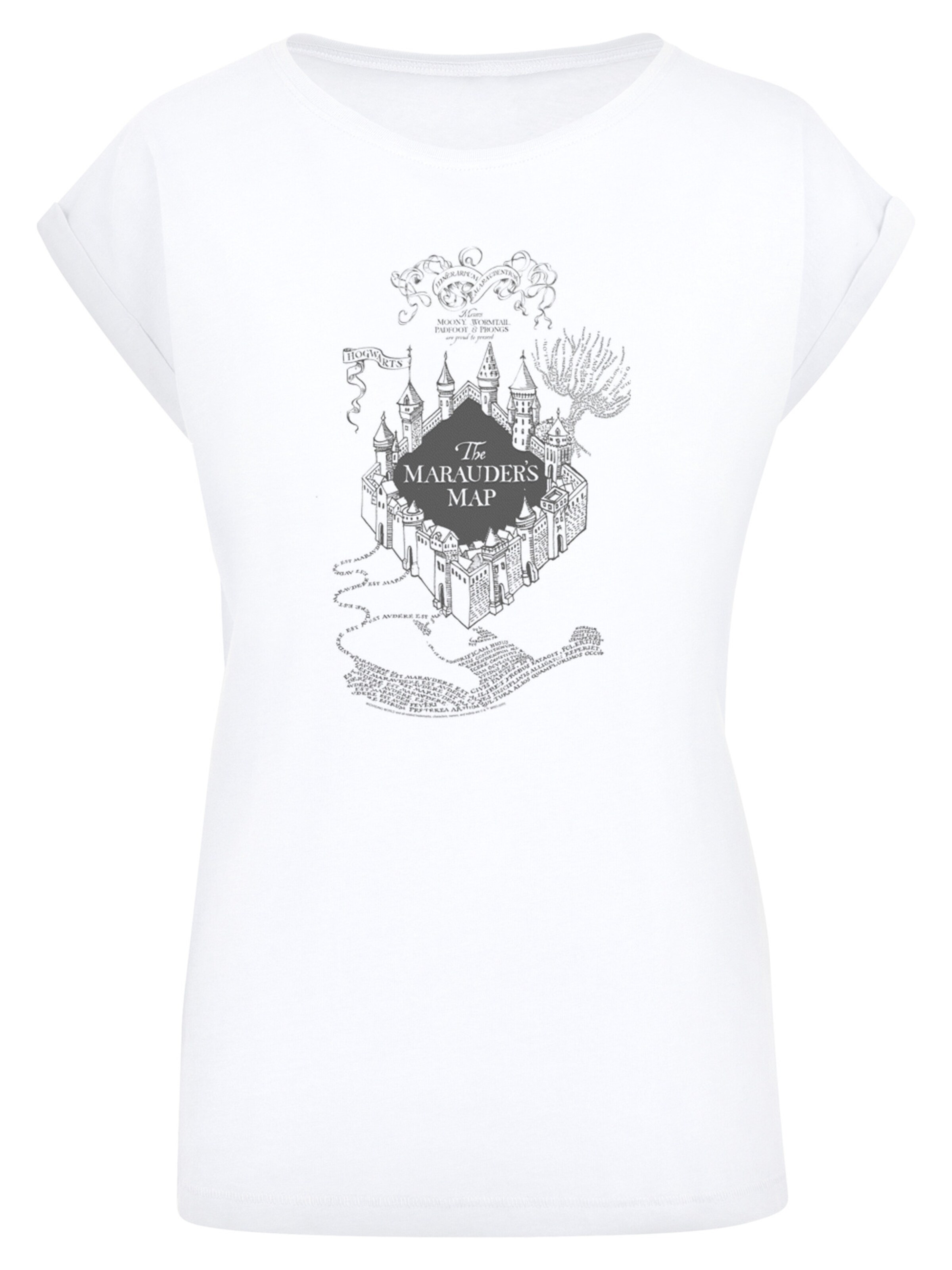 F4NT4STIC T-Shirt 'Harry Potter The Marauder's Map' in anthrazit / weiß, Produktansicht