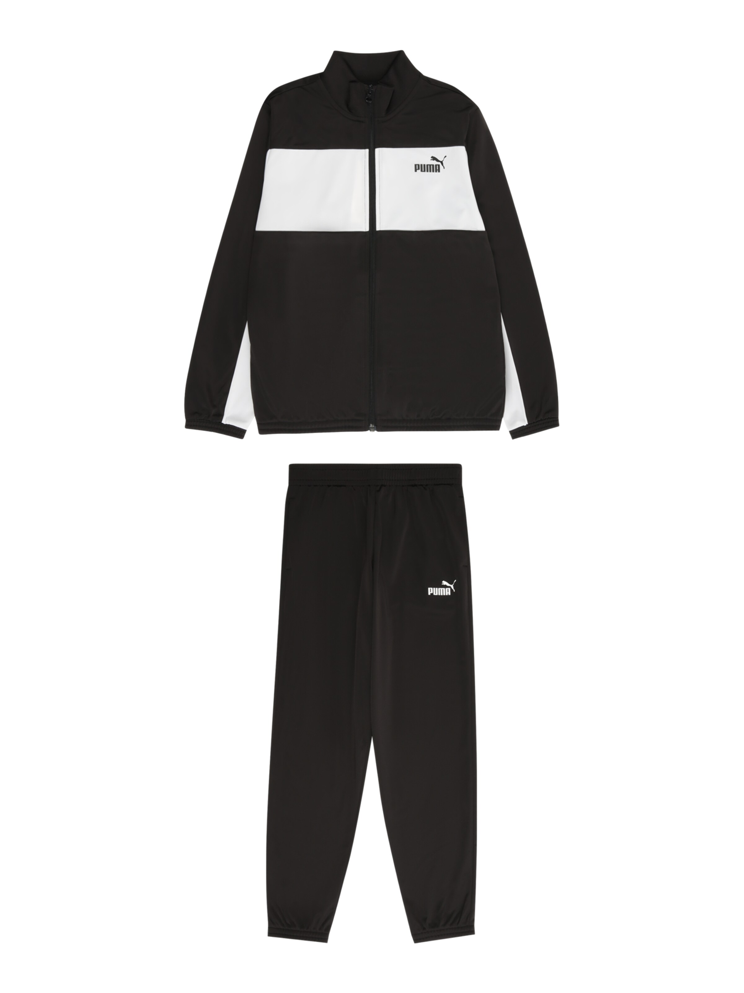 PUMA Trainingsanzug in Schwarz: Vorderseite