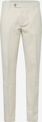 Regular Pantalon chino Lindbergh en beige : devant