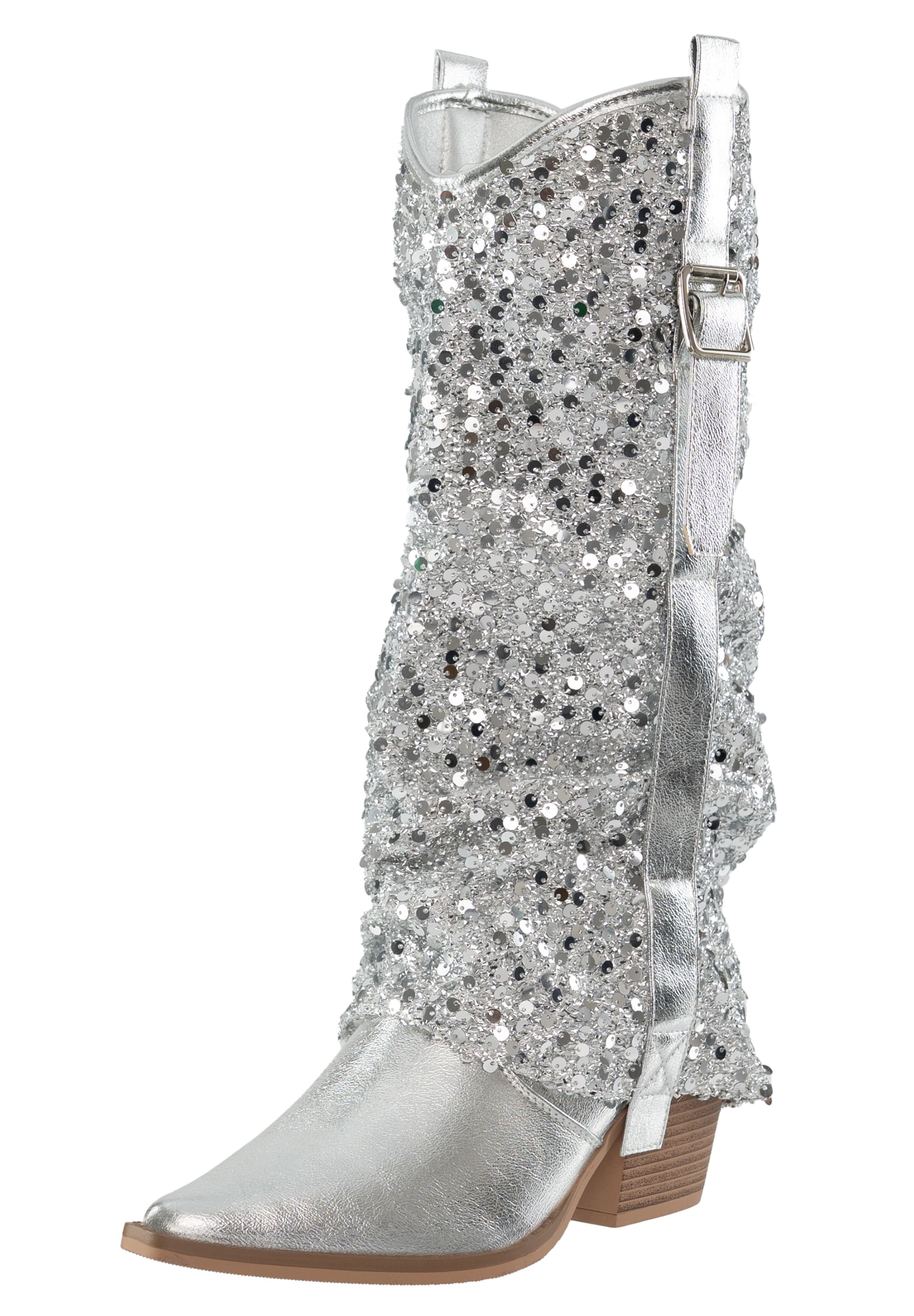 Salinyang Comwboystøvler i sølv: forside