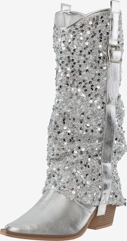 Salinyang Comwboystøvler i sølv: forside