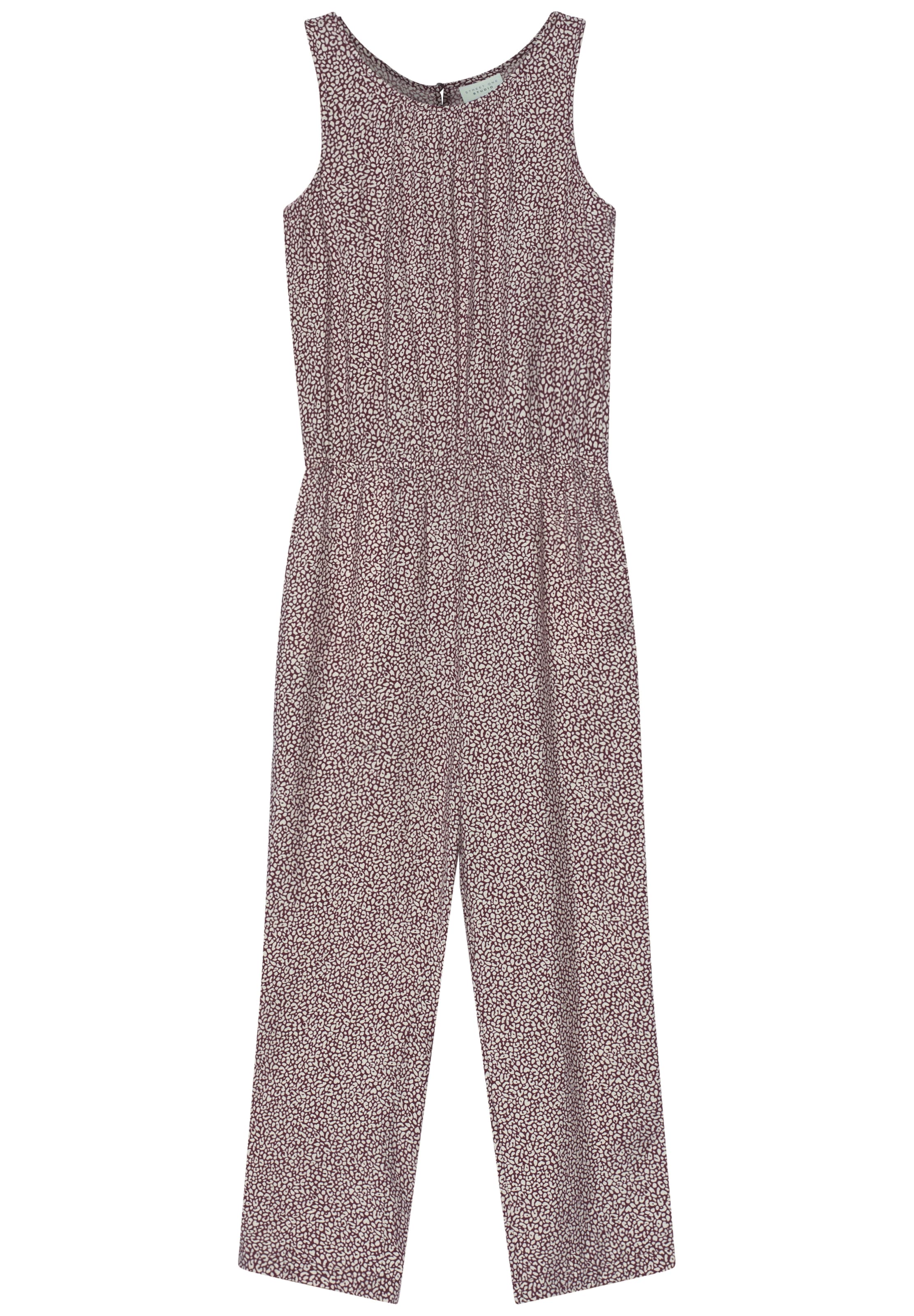 Street One Studio Wide Leg Jumpsuit im Casual Fit in Braun: Vorderseite