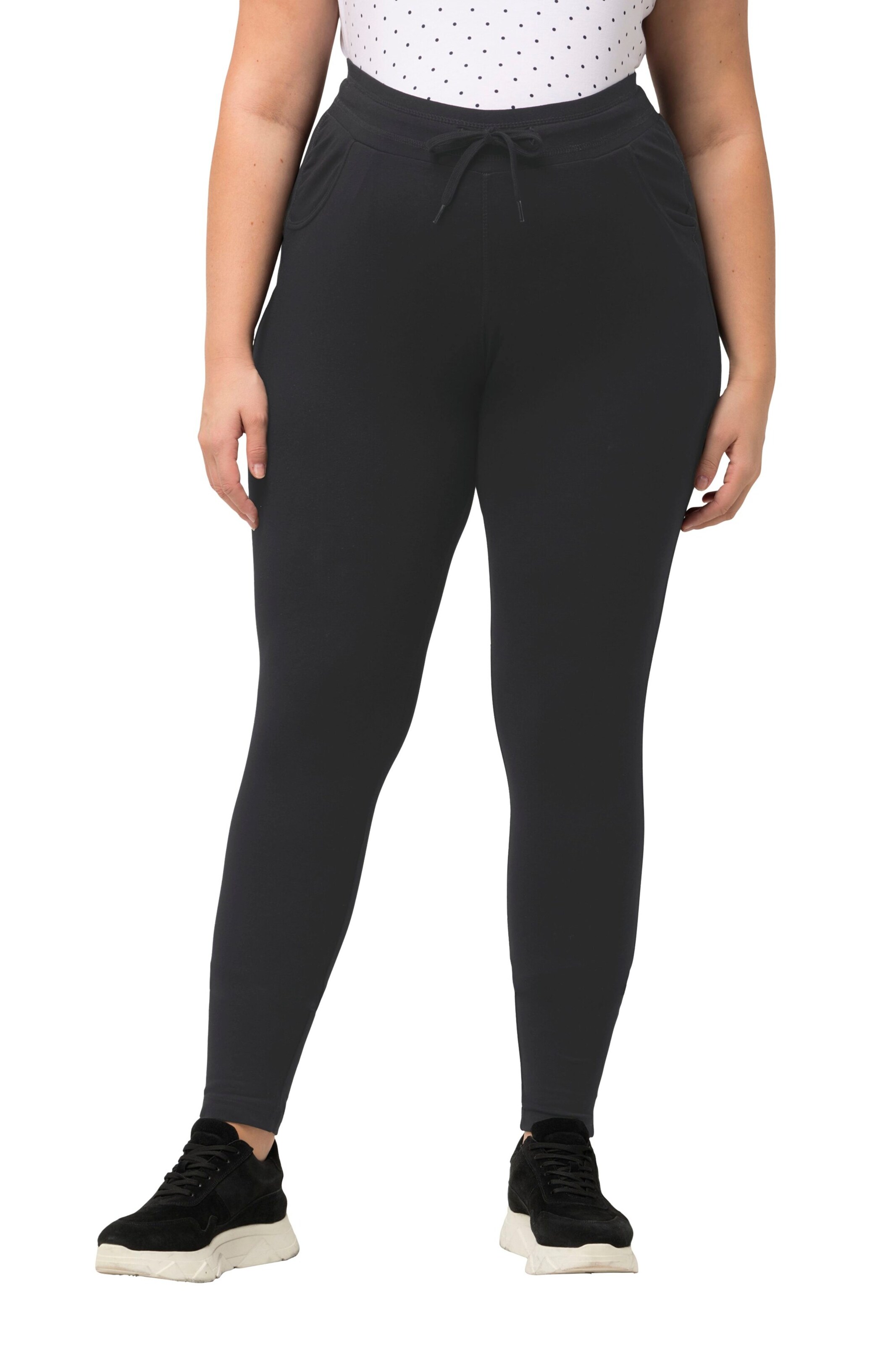 Ulla Popken Skinny Broek in Zwart: voorkant