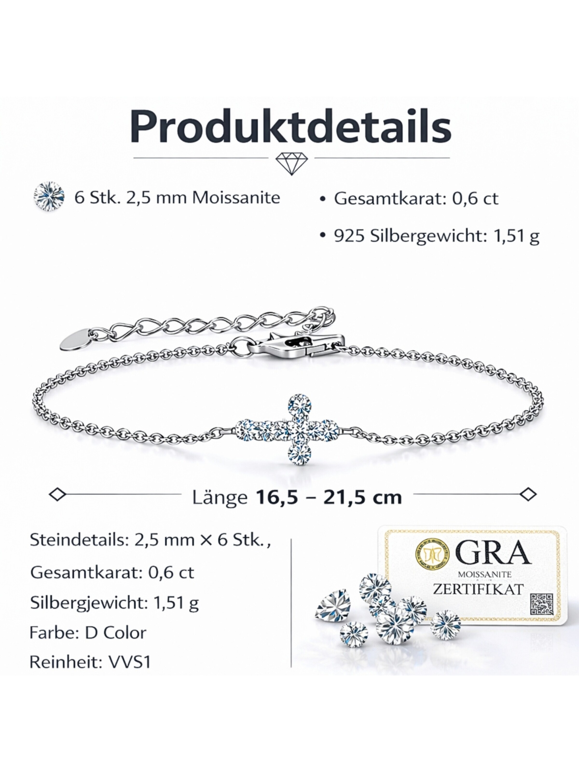 UNIQAL Armband 'CRISTELLA' in Zilver