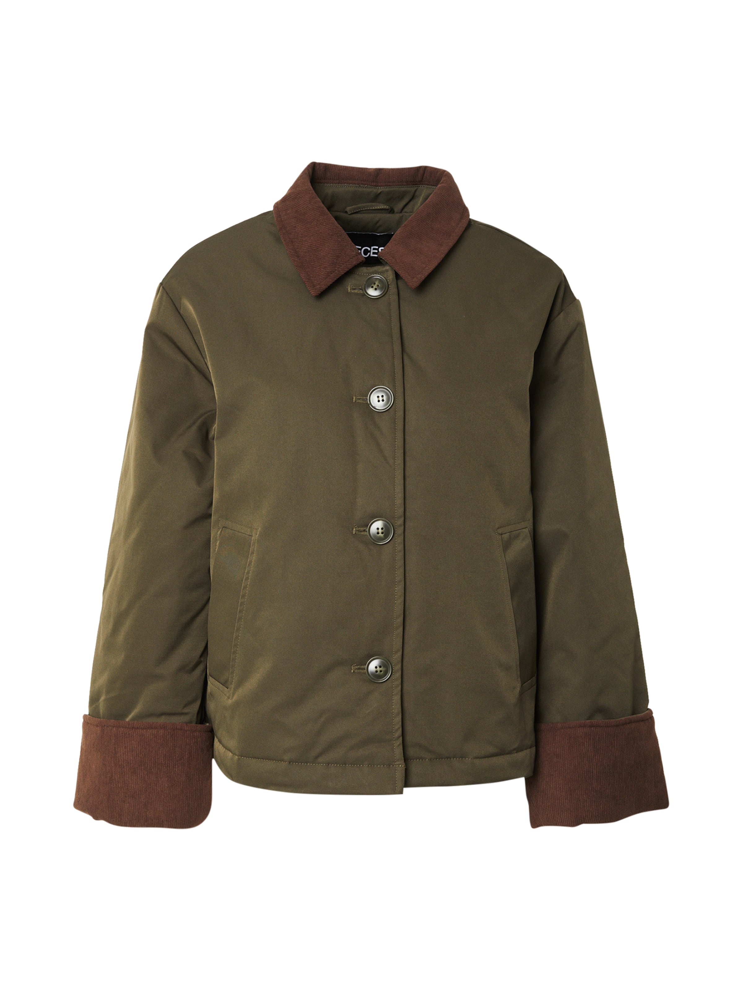 PIECES - Casaco meia-estação 'PCJORMA' em verde: frente