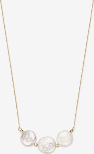 Beloro Jewels Chaîne en or / blanc perle, Vue avec produit