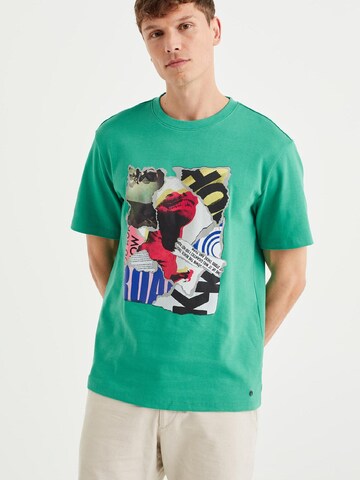 WE Fashion - Camiseta en verde: frente