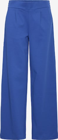 b.young Bukser med lægfolder 'Rizetta' i blå: forside