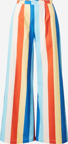 Compania Fantastica Wide Leg Bukser med lægfolder i blandingsfarvet: forside