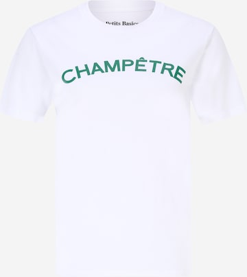 T-shirt Les Petits Basics en blanc : devant