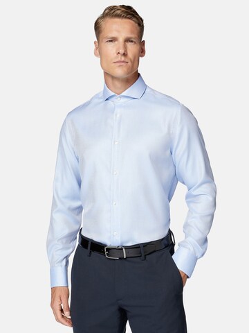 Boggi Milano Slim Fit Hemd in Blau: Vorderseite