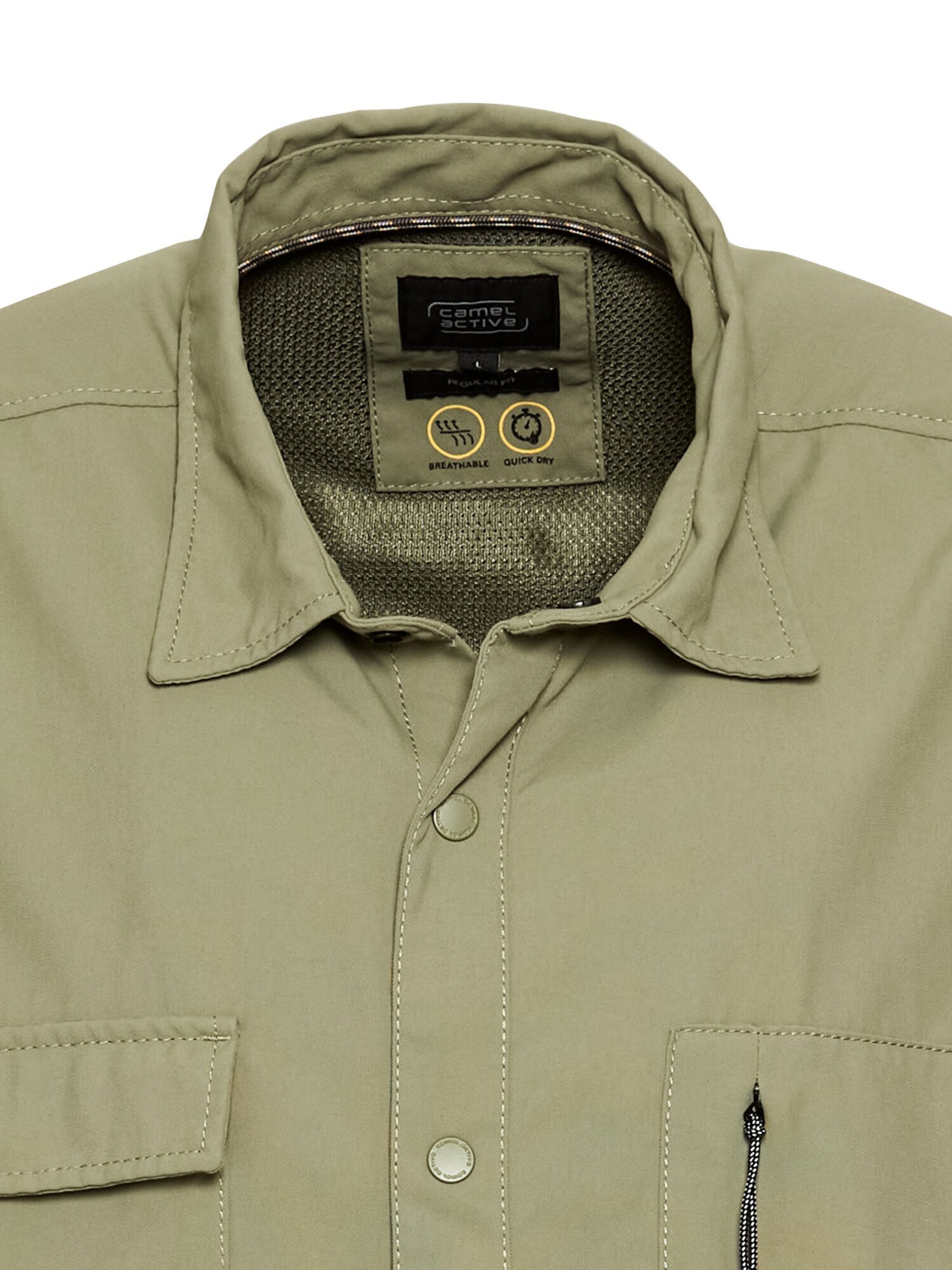 CAMEL ACTIVE Regular Fit Kurzarmhemd mit Cooling Effekt in Grün