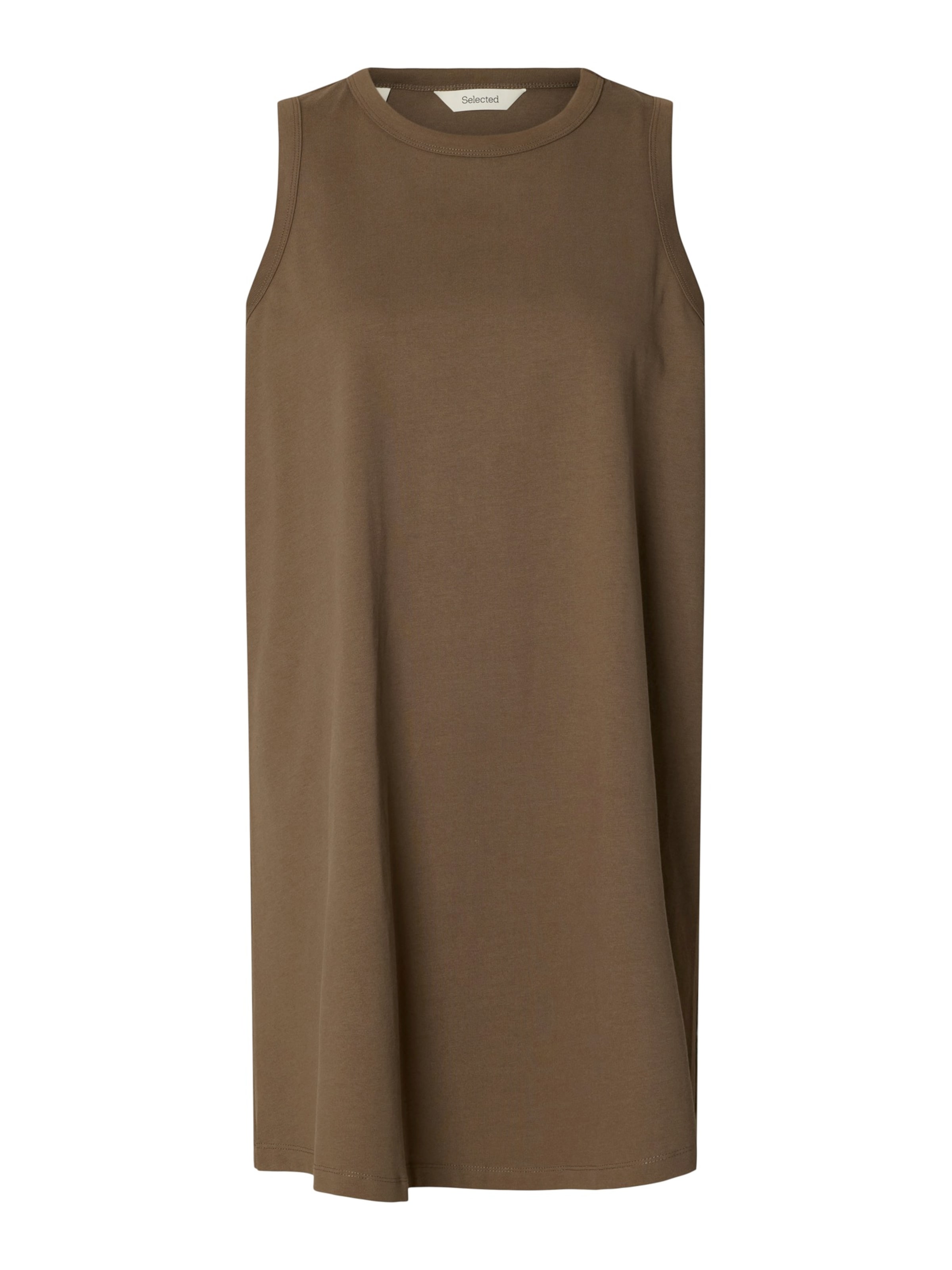Robe 'SLFEssential' SELECTED en marron : devant