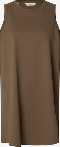 Robe 'SLFEssential' SELECTED en marron : devant