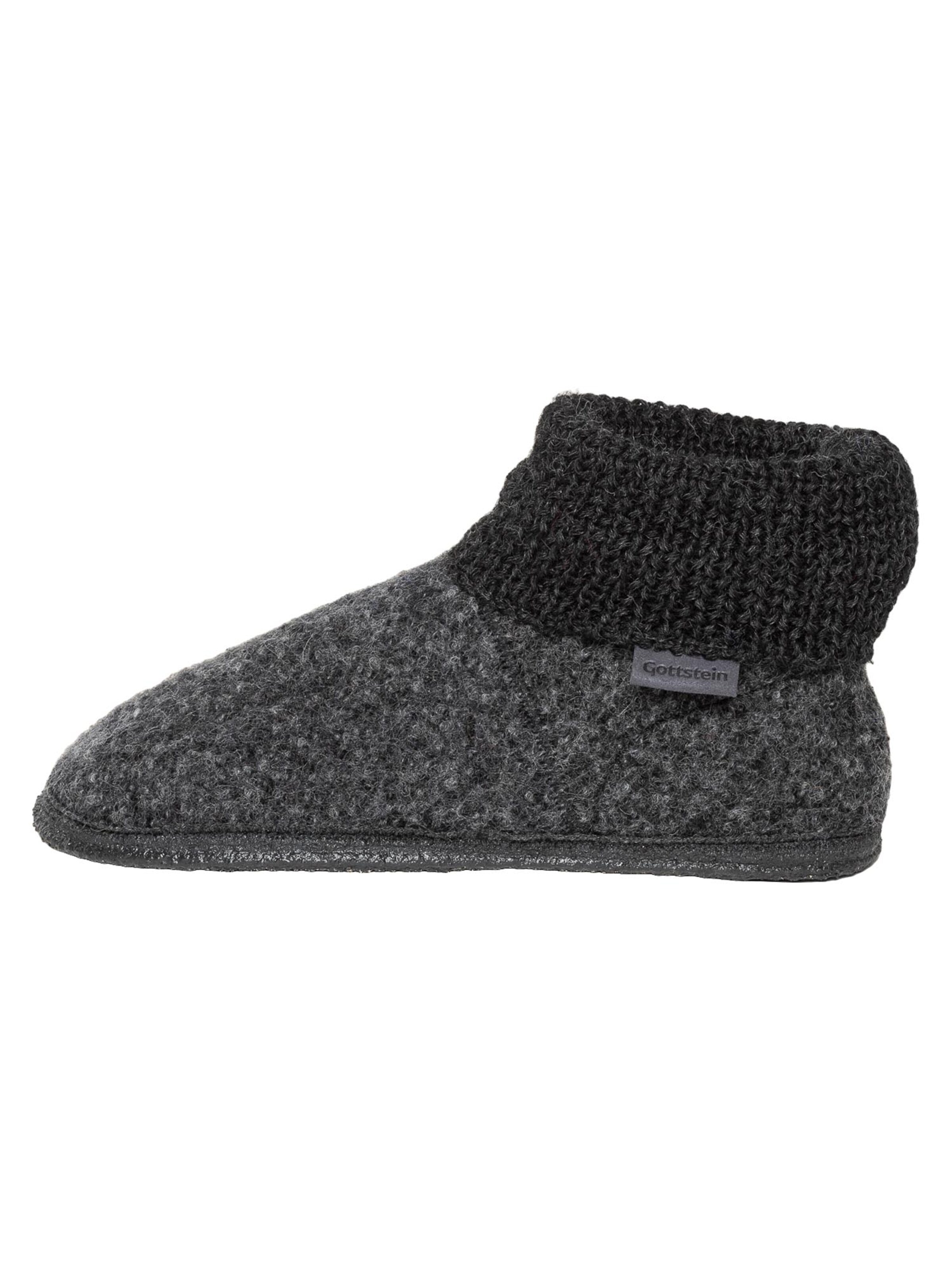 Gottstein Slippers 'Wool Venture High' in Grey: front
