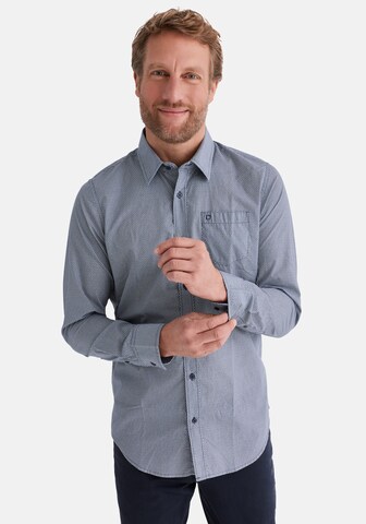 Stooker Men Regular Fit Hemd 'HUGH' in Blau: Vorderseite