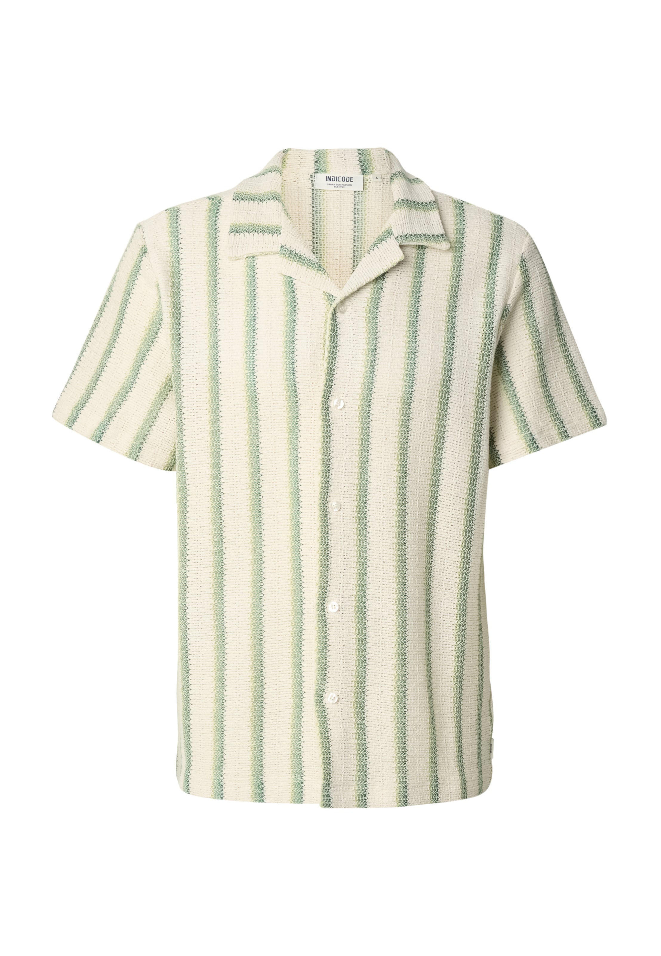 INDICODE JEANS Regular fit Button Up Shirt 'INGlutamin' in Green: front
