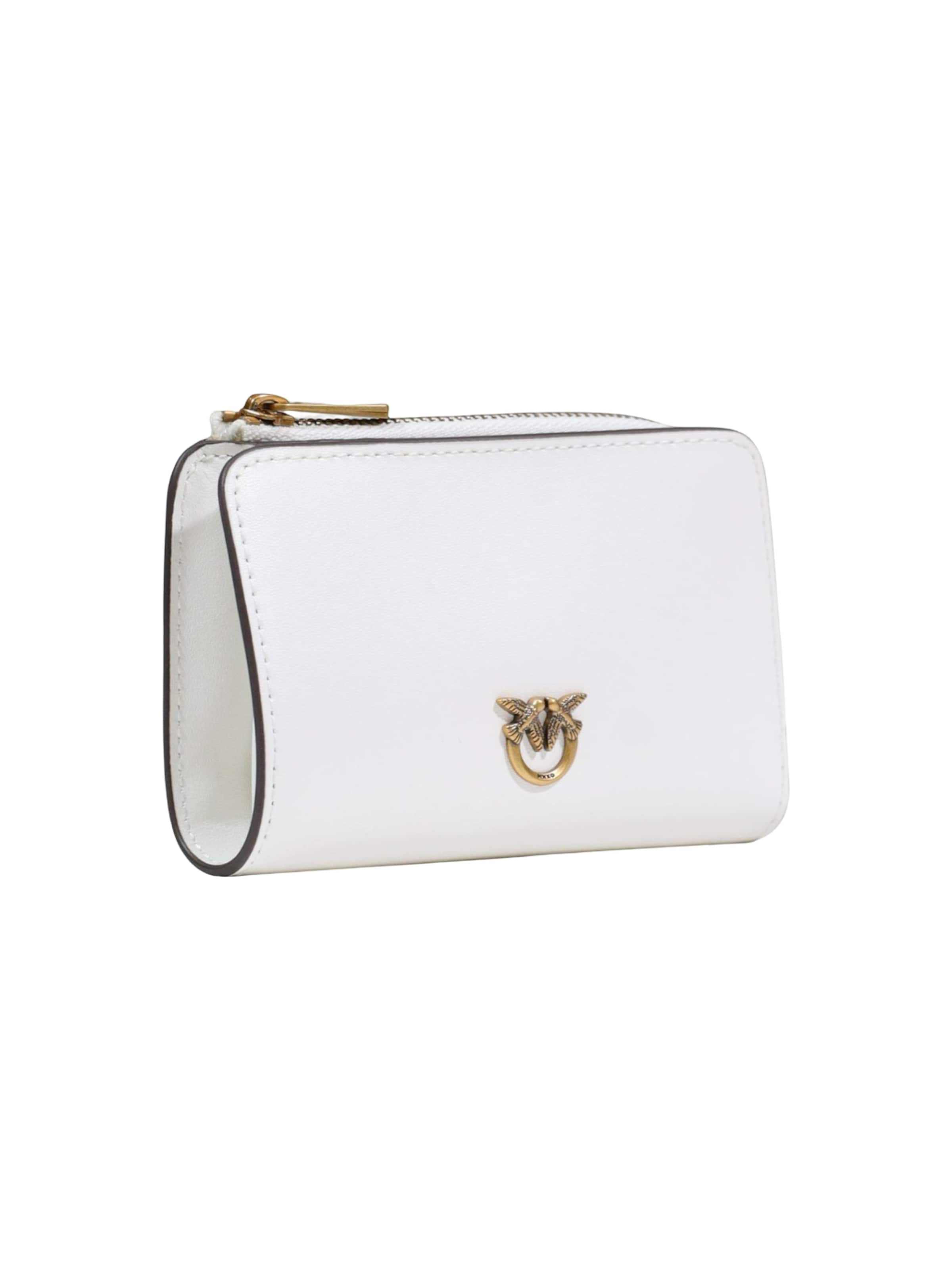 PINKO - Cartera 'MINI WALLET VITELLO SETA 106206 A0F1' en blanco