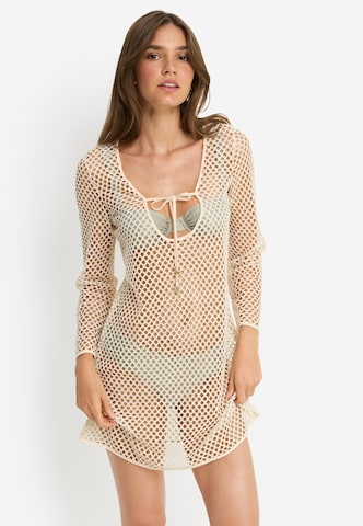 LSCN by LASCANA Kleid in Beige: Vorderseite