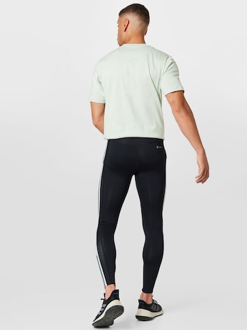 ADIDAS PERFORMANCE Skinny Παντελόνι φόρμας 'Techfit 3-Stripes Long' σε μαύρο