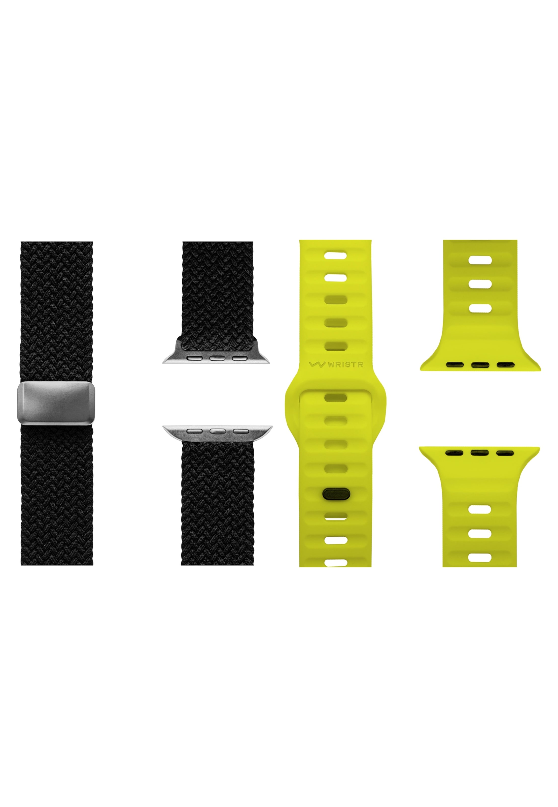 WRISTR Digital watch 'Motus-Weave' in Yellow: front