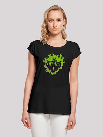 F4NT4STIC Shirt 'Disney The Descendents Maleficent Long Live' in Zwart: voorkant