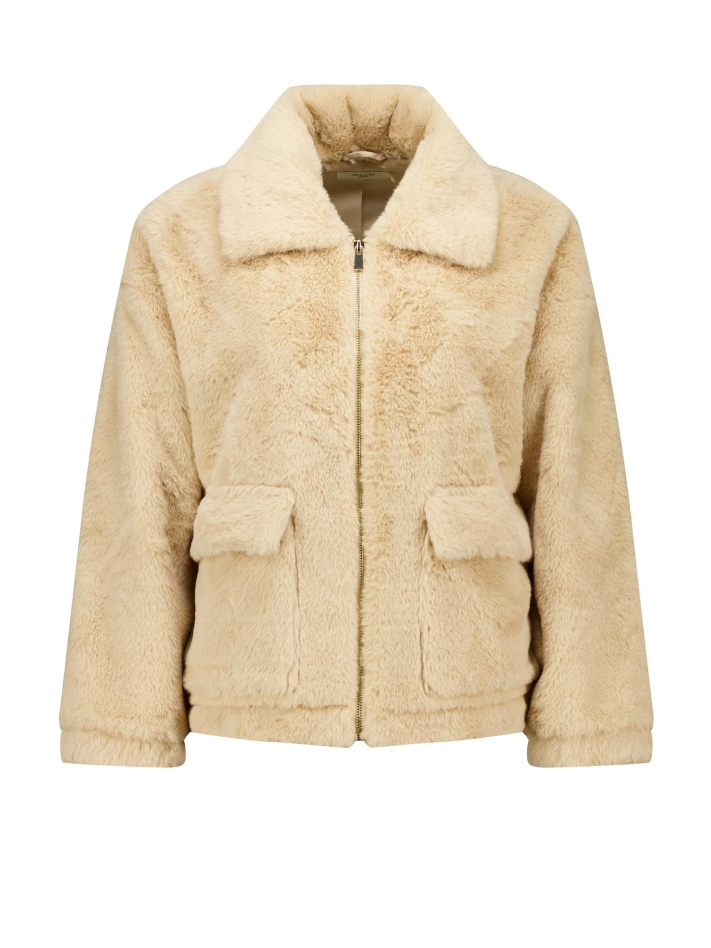 Manteau mi-saison Deeluxe en beige : devant