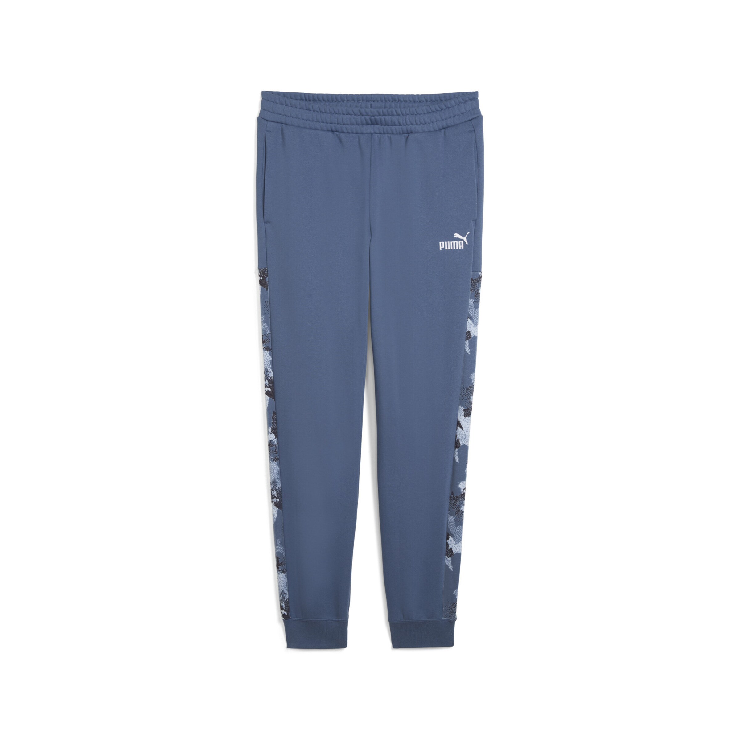 PUMA Tapered Sportbroek 'Essentials' in Blauw: voorkant