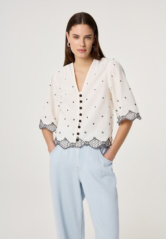 Fabienne Chapot Blouse in Beige: voorkant