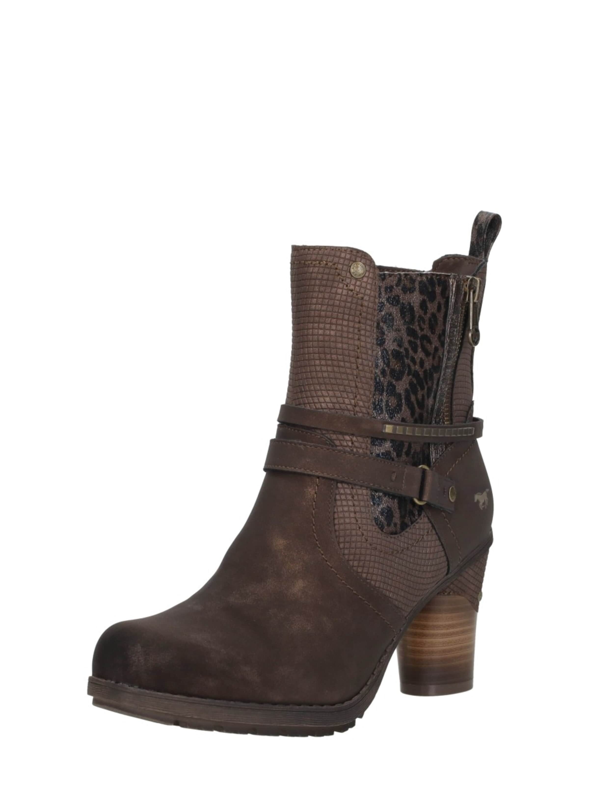 MUSTANG Boots 'Enkellaarsjes Hak' in Bruin