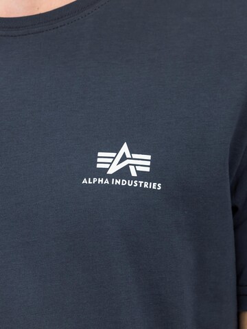 ALPHA INDUSTRIES Regular Fit Shirt 'Basic Small Logo'‌‌‌‌‌‌ in Blau