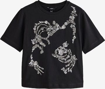 T-shirt Next en noir : devant