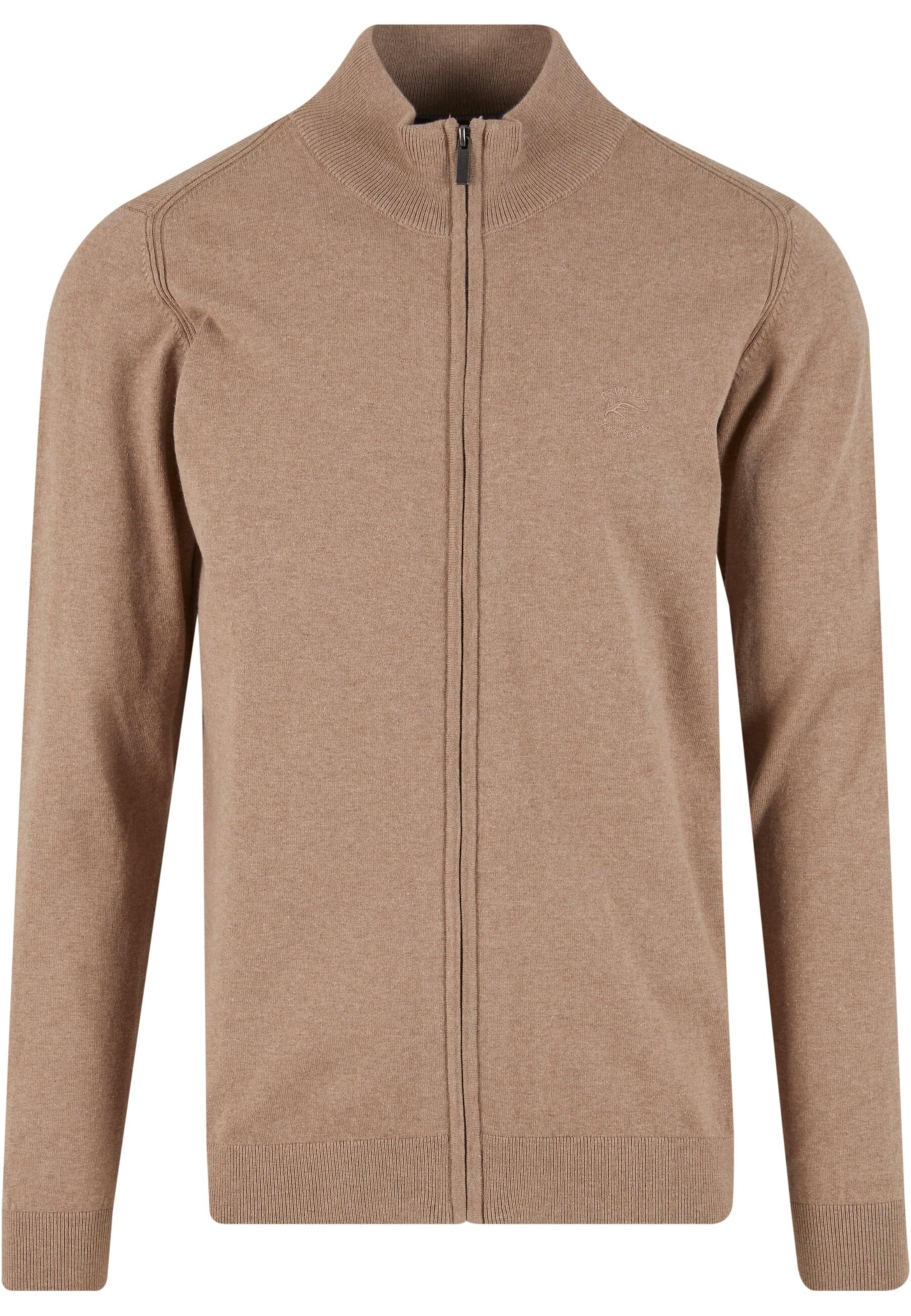 INDICODE JEANS Strickjacke 'Tinos' in Beige: Vorderseite
