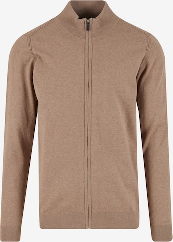 INDICODE JEANS Gebreid vest 'Tinos' in Beige: voorkant