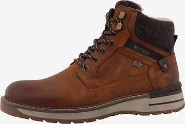 MUSTANG Buty sznurowane w kolorze brązowy: przód