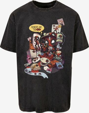 ABSOLUTE CULT Shirt 'Deadpool - Merchandise Royalties' in Black: front