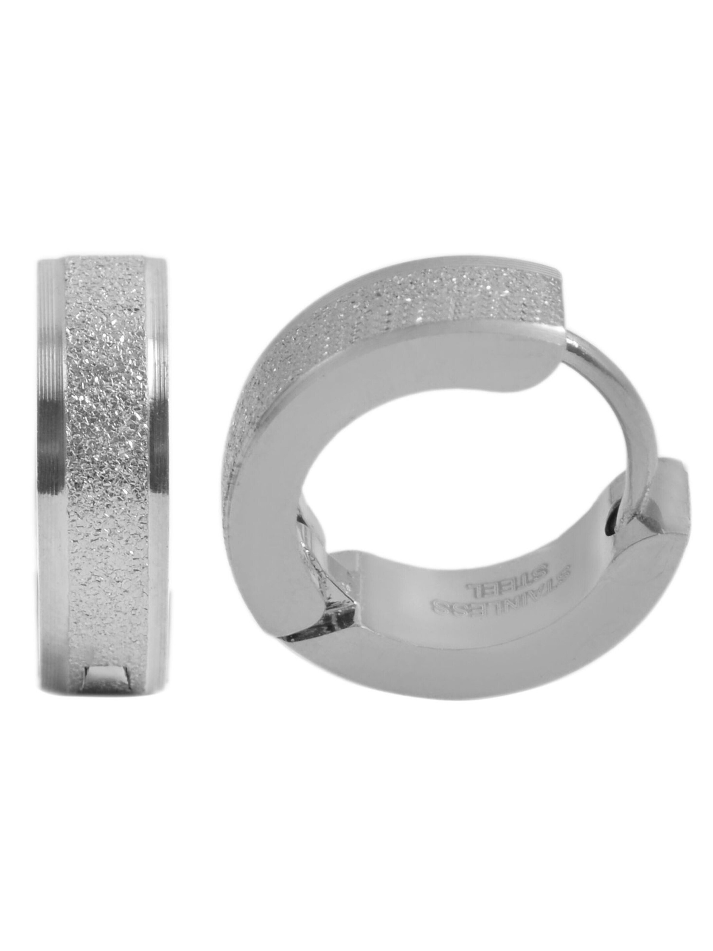 Akzent Earrings 'Edelstahl, D: 9 mm/ 4 mm breite, hautverträglich' in Silver