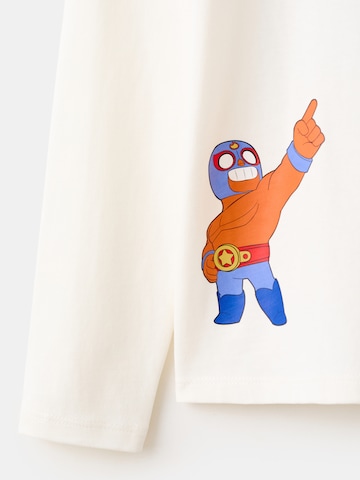 Tricou 'Brawbraw' de la MANGO KIDS pe alb