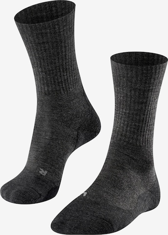 FALKE Athletic Socks 'TK2 Explore Wool' in Black: front