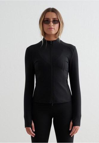 Veste de survêtement 'Sense' Aim'n en noir : devant