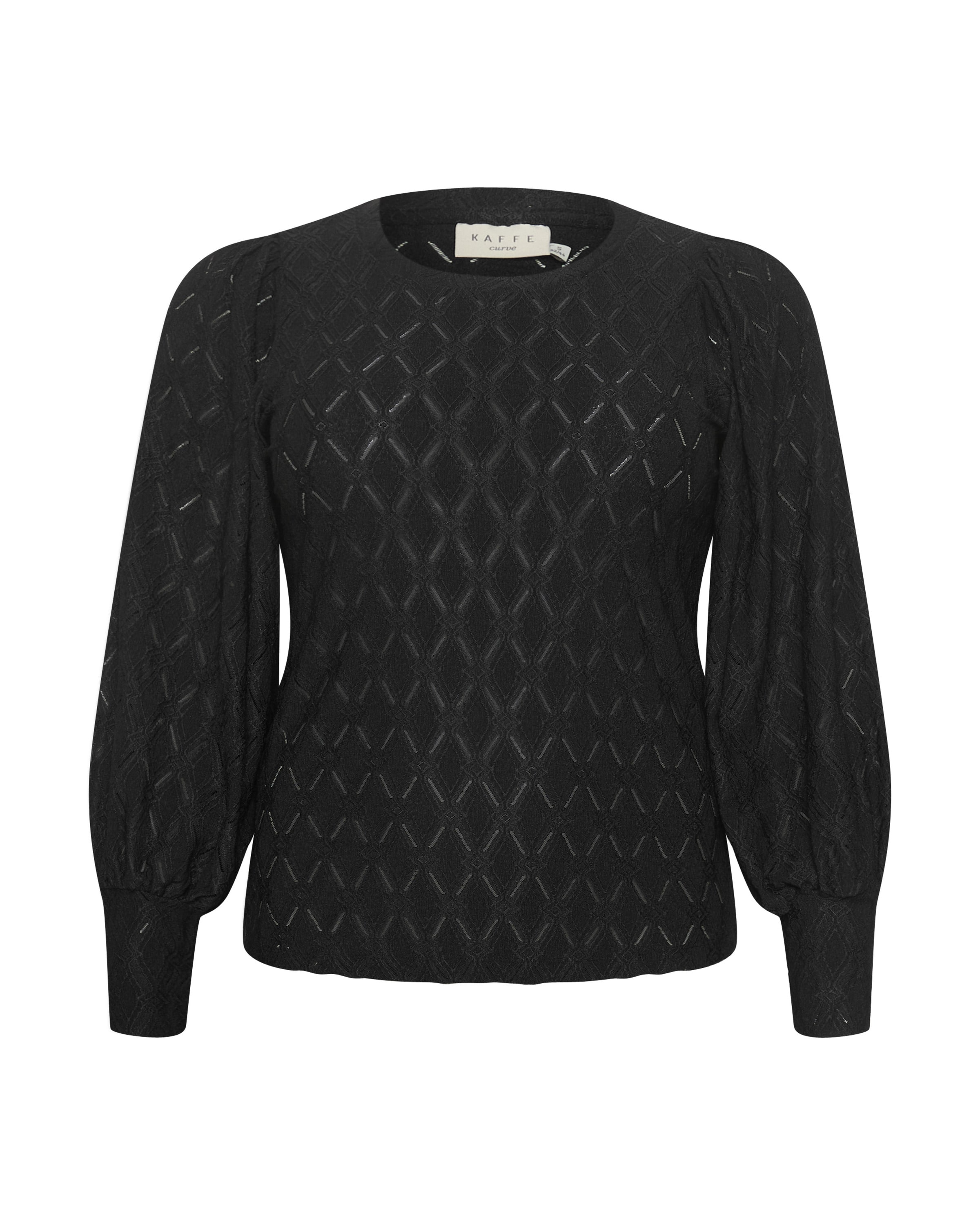 KAFFE CURVE Блузка 'KC Tina' в Черный: спереди