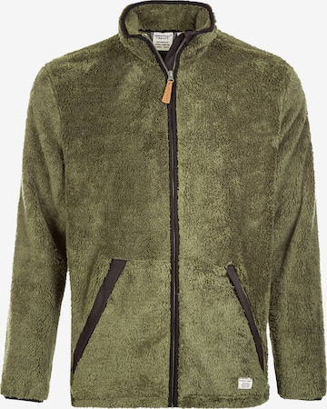 Weather Report Athletic Fleece Jacket 'Legend' in Green: front