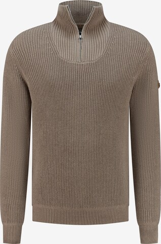 Travelin Sweater 'Brecon' in Brown: front