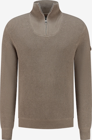 Travelin Sweater 'Brecon' in Brown: front