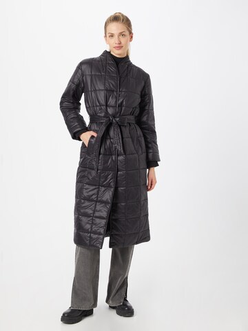 River Island Between-Seasons Coat in Black: front