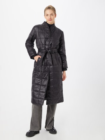 River Island Between-seasons coat in Black: front