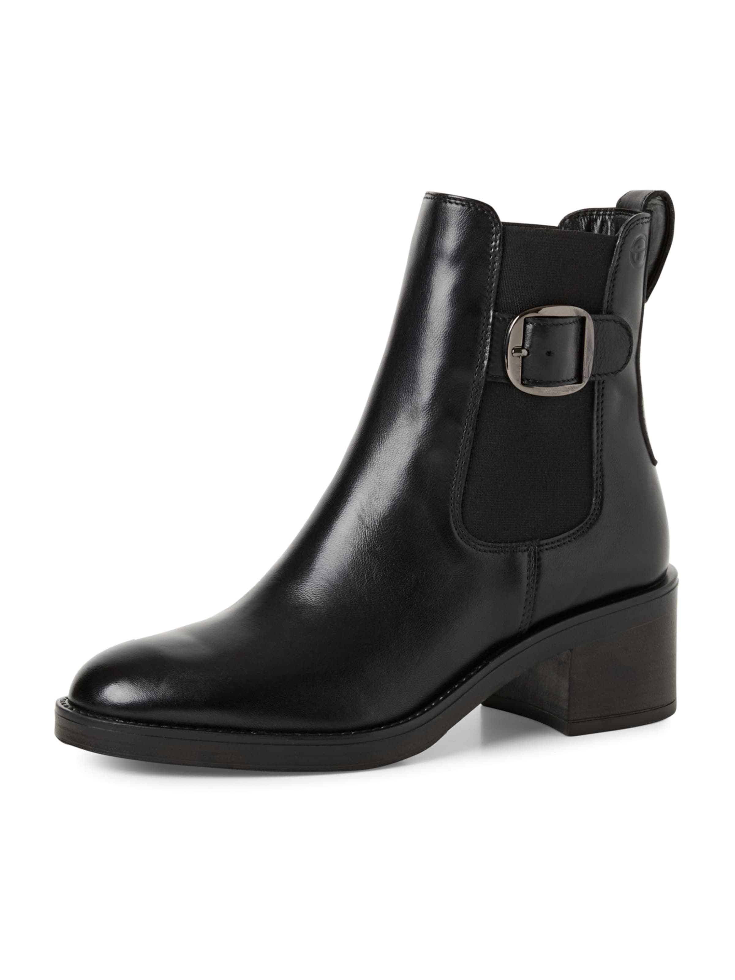 Tamaris Chelsea boots in Zwart: voorkant