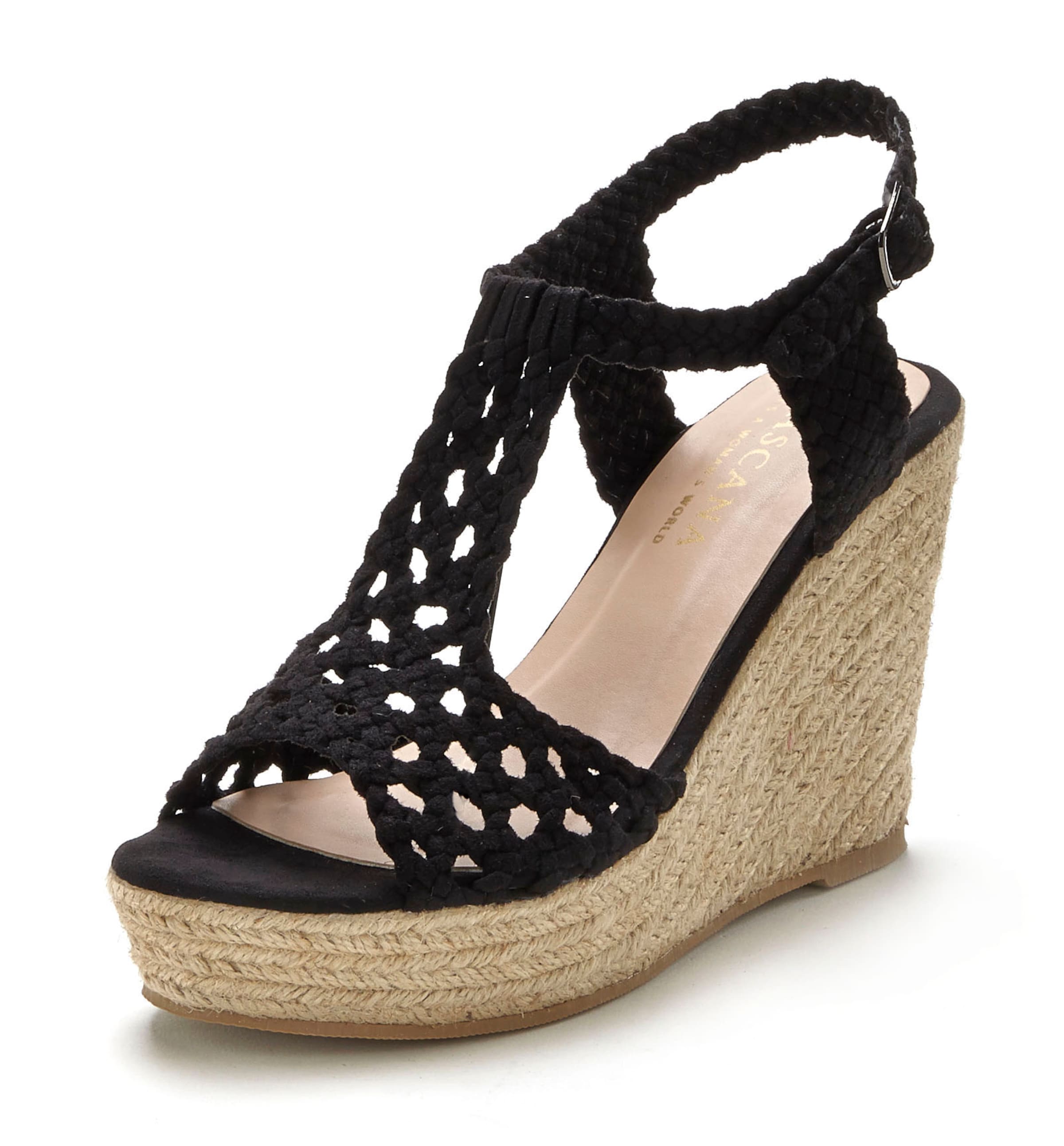 LASCANA Босоножки в Черный: спереди